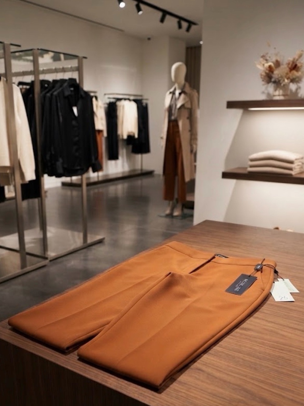 Rachel Zoe Tailored Pantsuit Trousers in Cognac Brown